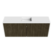 Mondiaz JOYA 100cm meuble de salle de bains - couleur Shadow - Vasque FAYE position Milieu 1 trou de robinet couleur Talc. SW1421430