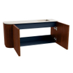 Mondiaz JOYA-DLUX 91.6cm toiletmeubel - ronding links kleur Ruby - Wastafel FAYE positie Rechts Zonder kraangat kleur Meli. SW1425385