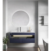 Saniclass Aura Miroir de salle de bains - 60x51.2cm - demi-circulaire - horizontal / vertical - éclairage LED indirect - chauffage miroir - Infrarouge SW1152325