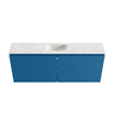 MONDIAZ TURE-DLUX meuble WC 120 cm Jeans. EDEN lavabo Ostra position milieu. Sans trou de robinet. SW1104888