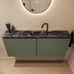 MONDIAZ TURE-DLUX Meuble WC 120cm Army. Lavabo EDEN Lava position milieu. Avec 1 trou de robinet. SW1103664