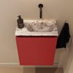 MONDIAZ TURE-DLUX Meuble toilette - 40cm - Fire - EDEN - vasque Glace - position droite - sans trou de robinet SW1103328