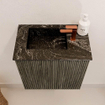 Mondiaz JOYA-DLUX Meuble de toilette 40cm - couleur Shadow - Vasque FAYE position Gauche 1 trou de robinet couleur Lava. SW1422789