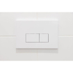QeramiQ Luma Ensemble WC-douche - Réservoir encastré Geberit UP320 - avec cadre Burda - sèche-cheveux - douchette féminine - plaque de commande en plastique blanc brillant - boutons rectangulaires - blanc brillant SW1472016