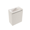 MONDIAZ TURE-DLUX Meuble toilette - 40cm - Linen - EDEN - vasque Frappe - position gauche - sans trou de robinet SW1102855