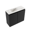 MONDIAZ TURE-DLUX Meuble toilette - 60cm - Urban - EDEN - vasque Ostra - position gauche - 1 trou de robinet SW1104756