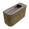 Mondiaz JOYA-DLUX 61.6cm toiletmeubel - ronding links kleur Dusk - Wastafel FAYE positie Rechts Zonder kraangat kleur Oza. SW1426001