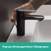 Hansgrohe vernis robinet de lavabo 169 highriser avec vidage noir mat SW651526