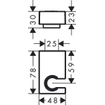 Hansgrohe Porter E support mural métal. avec position de fixation fixe bronze brossé SW358903