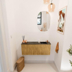 Mondiaz JOYA-DLUX 100cm toiletmeubel - kleur Oak - Wastafel FAYE positie Rechts 1 kraangat kleur Lava. SW1422059