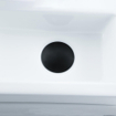 FugaFlow Efficiente Pietra Ensemble de fontaine - 37,5x18,5x9cm - céramique - trou de robinet à gauche - robinet de fontaine noir mat - bouchon de vidange - siphon abaissé - Blanc brillant SW1442303