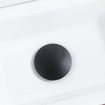 FugaFlow Efficiente Pietra Ensemble fontaine - 37,5x18,5x9cm - céramique - trou de robinet à droite - robinet de fontaine noir mat - bouchon de vidange - siphon abaissé - Blanc brillant SW1442188
