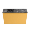 MONDIAZ TURE-DLUX Meuble de toilettes 80 cm Ocher. EDEN lavabo Lava position gauche. Sans trou de robinet. SW1103892