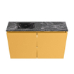 MONDIAZ TURE-DLUX Meuble toilette - 80cm - Ocher - EDEN - vasque Lava - position gauche - sans trou de robinet SW1103892