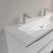 Villeroy & boch subway 3.0 lavabo de meuble 130x47x17cm rectangle 2 trous de robinet sans trou de trop-plein blanc alpin gloss ceramic+ SW702140