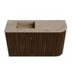 Mondiaz JOYA-DLUX 71.6cm toiletmeubel - ronding rechts kleur Walnut - Wastafel FAYE positie Links Zonder kraangat kleur Arena. SW1424356