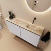 MONDIAZ TURE-DLUX Meuble WC 100 cm Cale. EDEN lavabo Frappe position droite. Sans trou de robinet. SW1102677