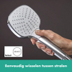 Hansgrohe Croma Select E douchette à main Vario EcoSmart 1/2 xØ11cm avec pluie turbo pluie et pluie intense blanc/chrome 0605330