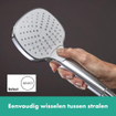 Hansgrohe Croma Select E handdouche Vario EcoSmart 1/2 xØ11cm met rain turbo rain en intense rain regenstraal wit/chroom 0605330