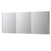 INK Spk2 armoire de toilette 180x14x74cm 3 portes miroir double face interrupteur et prise mdf laqué mat gris cachemire SW798186