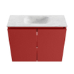 MONDIAZ TURE-DLUX Meuble toilette - 60cm - Fire - EDEN - vasque Opalo - position centrale - sans trou de robinet SW1104284