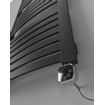 HR badmeubelen Base Elektrische Designradiator - 56.5x6.6x172.5cm - aansluiting rechtsonder - 600 Watt - grey matt SW295871