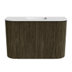 Mondiaz JOYA 63.2cm toiletmeubel - ronding links en rechts kleur Shadow - Wastafel FAYE positie Midden Zonder kraangat kleur Talc. SW1421514