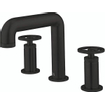 Crosswater Union Mitigeur lavabo - poignées roues - 3 trous - mural - Noir mat SW968273