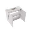 MONDIAZ TURE-DLUX Meuble toilette - 60cm - Cale - EDEN - vasque Glace - position centrale - 1 trou de robinet SW1103195