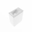 MONDIAZ TURE-DLUX Meuble WC 40 cm Talc. Lavabo EDEN Opalo position gauche. Avec 1 trou de robinet. SW1104154