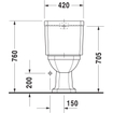 Duravit 1930 cuvette pour WC à poser à chasse directe sortie verticale sans réservoir avec WonderGliss blanc 0307890