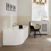Villeroy & Boch Loop & friends baignoire demi-îlot - 180x80cm - Acrylique Pierre Blanche mate SW762356