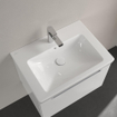 Villeroy et Boch Subway 2.0 Lavabo pour meuble 65x47cm 1 trou pour robinetterie avec trop plein ceramic+ Blanc 1024098