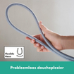 Hansgrohe Designflex Flexible de douche - 1/2" x125cm - anti-torsions - textile - Chrome SW918814