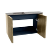 Mondiaz JOYA-DLUX Meuble de salle de bains 71,6cm - arrondi droit couleur Dusk - Vasque FAYE position Gauche 1 trou de robinet couleur Oza. SW1426004