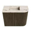 Mondiaz JOYA-DLUX 51.6cm toiletmeubel - ronding rechts kleur Shadow - Wastafel FAYE positie Links 1 kraangat kleur Nata. SW1424966
