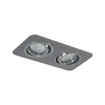 QAZQA Alberto Ensemble spots encastrées - set de 2 spots - 11x17,5cm - y compris ampoule led claire - IP44 - Rectangulaire - Gunmetal SW1477243