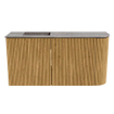 Mondiaz JOYA-DLUX 81.6cm toiletmeubel - ronding rechts kleur Oak - Wastafel FAYE positie Links 1 kraangat kleur Oza. SW1424116