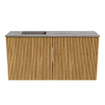 Mondiaz JOYA-DLUX 80cm toiletmeubel - kleur Oak - Wastafel FAYE positie Links Zonder kraangat kleur Oza. SW1424106