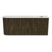 Mondiaz JOYA-DLUX 101.6cm toiletmeubel - ronding links kleur Shadow - Wastafel FAYE positie Rechts Zonder kraangat kleur Ostra. SW1423025