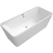 Villeroy & Boch Squaro Edge baignoire duo en matière synthétique Quaryl rectangulaire 180x80x45cm - incl. pieds et combinaison vidage/trop-plein blanc mat SW453912