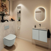 MONDIAZ TURE-DLUX 60cm toiletmeubel Greey. EDEN wastafel Opalo positie rechts. Zonder kraangat. SW1104315