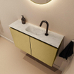 MONDIAZ TURE-DLUX 80cm toiletmeubel Oro. EDEN wastafel Opalo positie midden. Met 1 kraangat. SW1104440