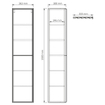 Differnz Elin Armoire haute - 36,3x160x30cm - chêne clair SW1236918