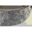 Wiesbaden Raw vasque à poser ronde martelée 40x12 cm pierre dure adoucie SW110884