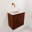 Mondiaz JOYA-DLUX Meuble de toilette 40cm - couleur Ruby - Vasque FAYE position Gauche Sans trou de robinet couleur Nata SW1425411