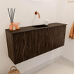 Mondiaz JOYA 100cm meuble de salle de bains - couleur Walnut - Vasque FAYE position Milieu Sans trou de robinet couleur Urban SW1421370