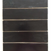 Terravito Pavero carreau mural - 7,5x30cm - 8,6mm - Rectangulaire - Noir mat SW359849