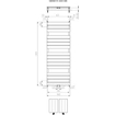 Plieger Genua M designradiator horizontaal middenaansluiting 1520x550mm 800W wit SW225735