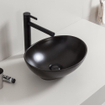 Wiesbaden Barco vasque ovale 40 x 33 x 14,5 cm céramique noir mat SW296018